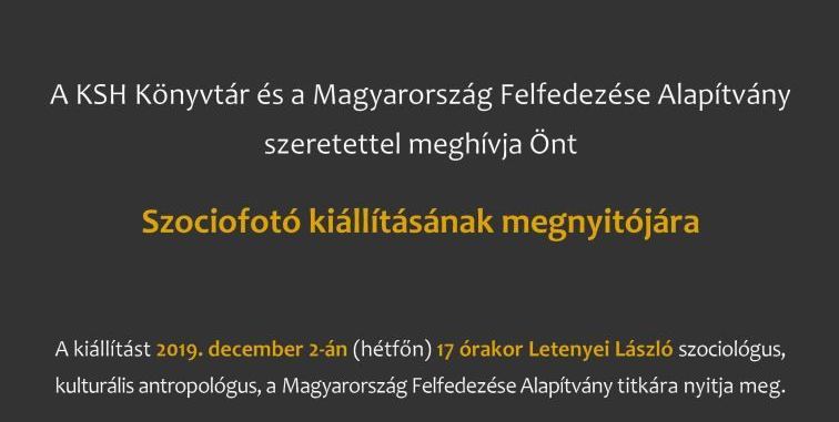 Szociofotó kiállítás a KSH Könyvtárban